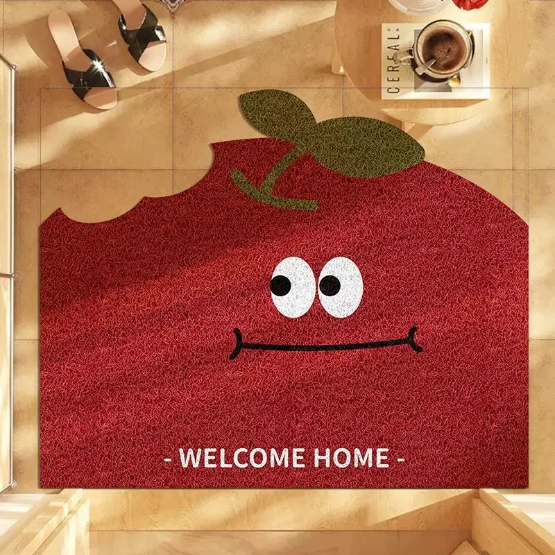 Alien silk circle entrance door mat can be cut, entrance mat scraping mud, rubbing soil, anti slip and dirt resistant