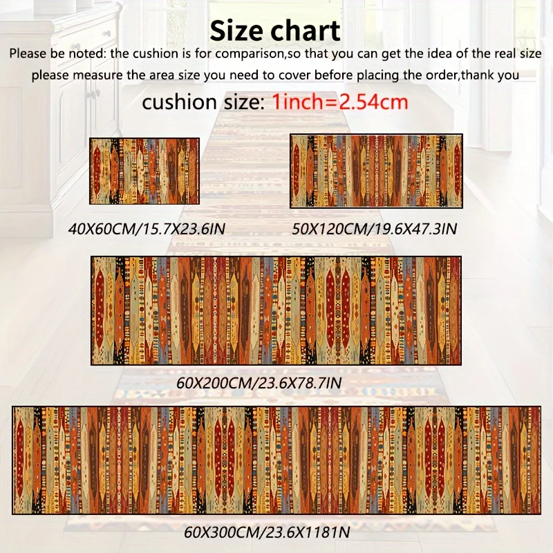 VIKAMABohemian Style Runner Rug Runner Mat Home Decoration Kitchen Rugs Entryway Hallway Bedroom Carpet Welcom Floor Mat Laundry