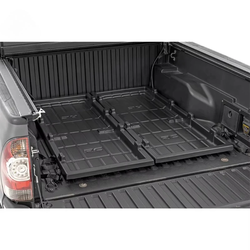 Easy Tailgate Access Heavy-Duty Stainless Steel Matte Black Bed Cargo Tray for Pickup Truck Bed Tacoma Tundra