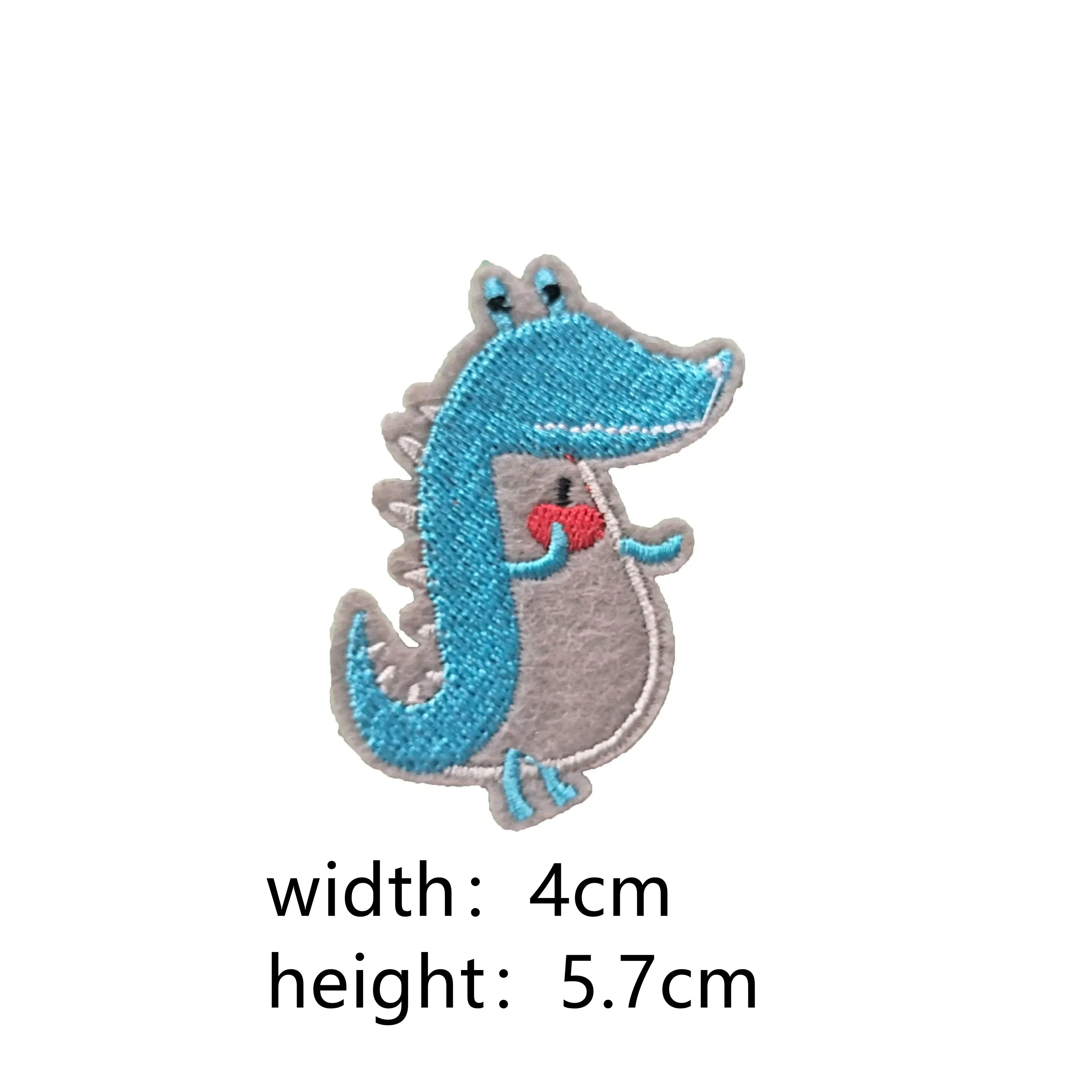 White Stick On Dinosaur Sticker Badge Using DIY Clothing Supplies to Sew Children's Jeans Accessories 1 Piece for Sale