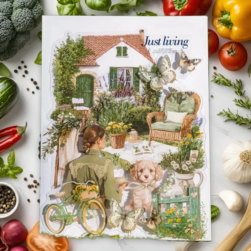 1 Packung/3 Packung Field Life Landscape Series PET-Aufkleberpaket 30 Stück 6 Stile Field Life Journal Material Aufkleber 177 * 103 mm