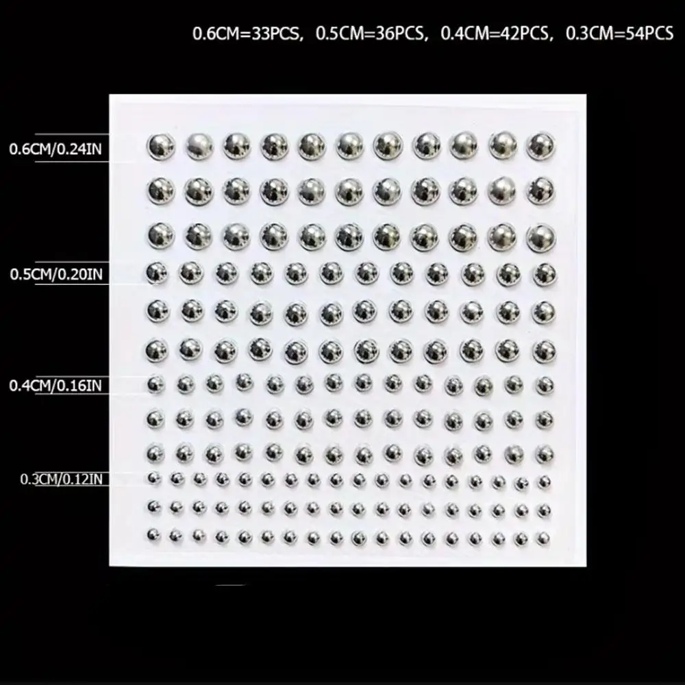 661Pcs Set Face Fake Piercings Fake Lip Ring Fake Nose Ring Eyebrow Piercing Fake Lip Piercing Self-Adhesive Face Sticker Balls view 2