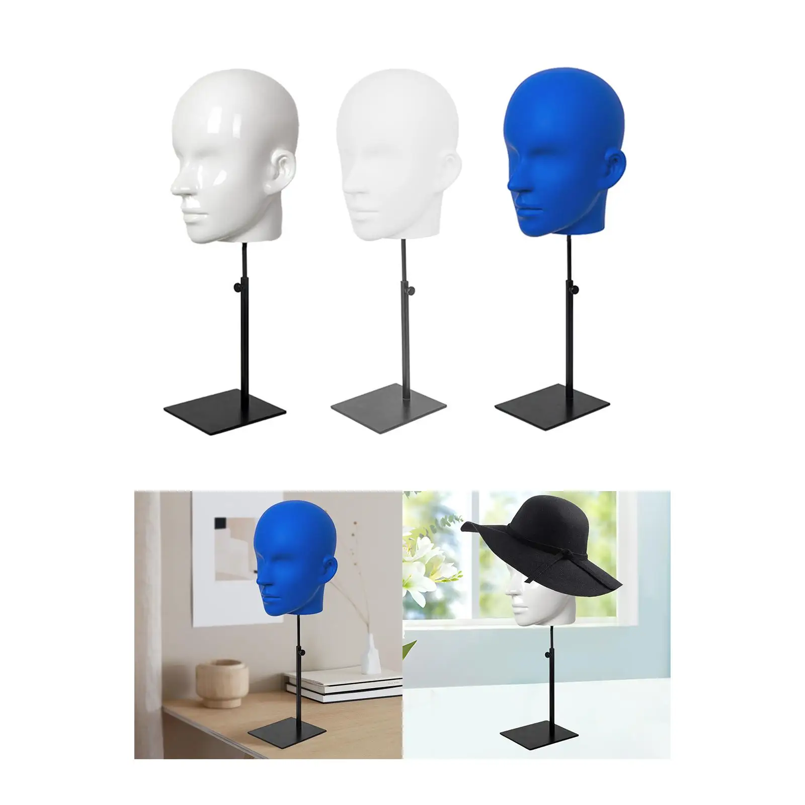 

Шляпы, парик, подставка для мужчин, голова манекена, современный органайзер для кепки с регулируемой высотой