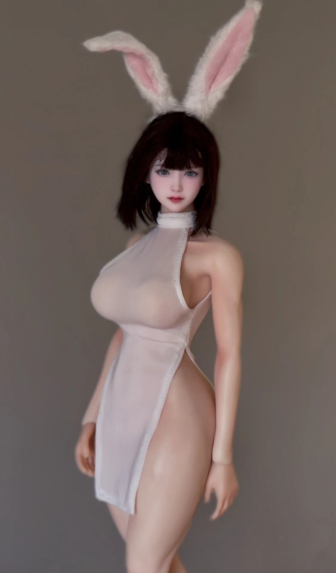 1/6 scale female ‌Ice silk ultra-thin stretch dress model fit 12'' action figure body  doll accessories