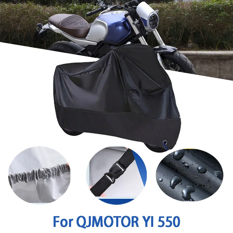 

Полный чехол для мотоцикла QJMOTOR YI 550, автомобильный уличный солнцезащитный чехол от пыли и ушей, утолщенный оксфордский чехол, аксессуары