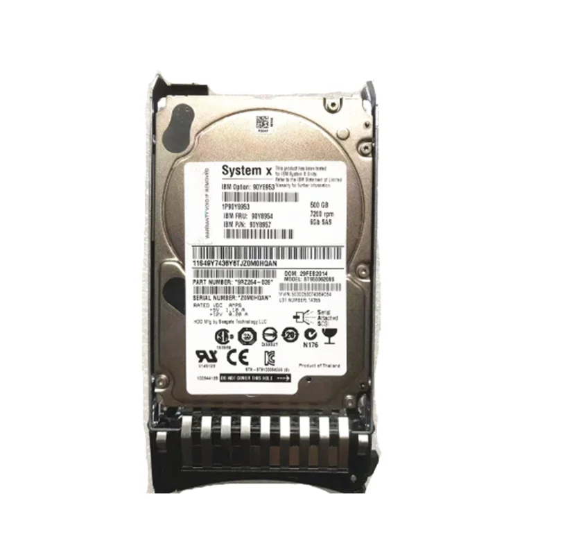 New 90Y8953  500G SAS 2.5-inch server hard drive