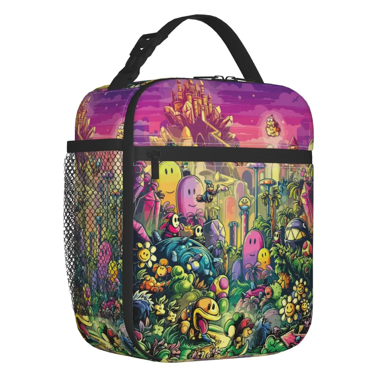 

Сумка для обеда Custom M-Marioes Video Game Brothers And Friends, женская сумка-холодильник, теплосберегающая изолированная сумка для обеда для студентов и школьников