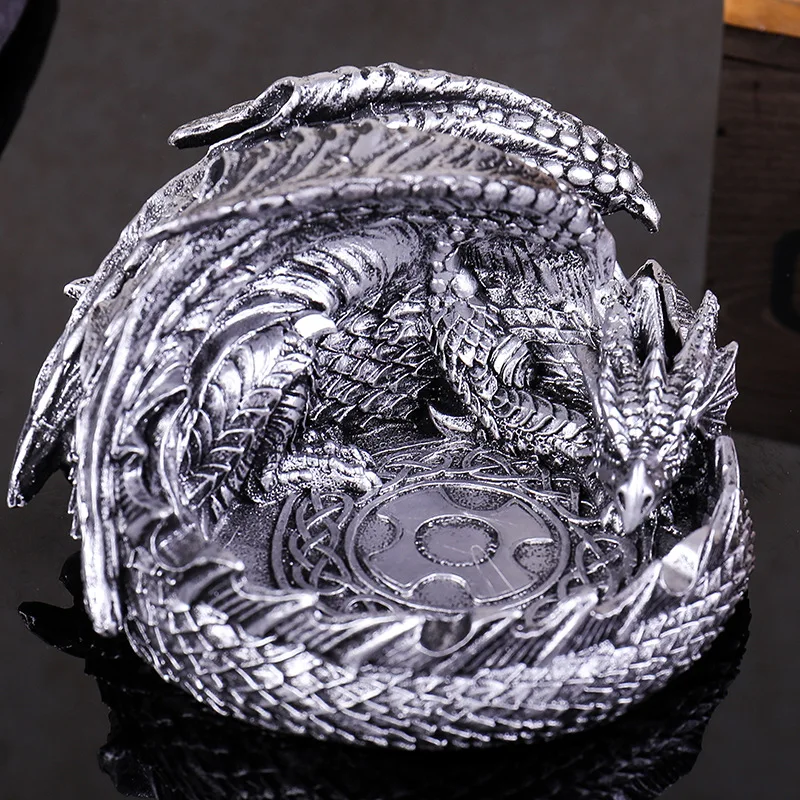

Retro Dragon Household Ashtray Creativity Personality Trend Multifunctional Fashion Boys Gifts Ornaments Collection Storage Tray