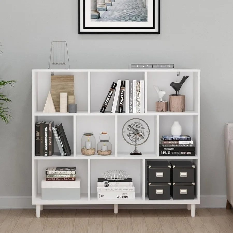 10 مكعب التخزين المنظم رف الكتب واسعة 3 الرف خزانة الكتب مكتبة خزانة الكتب تخزين الكتب الألعاب أكثر سهلة لأنا #1