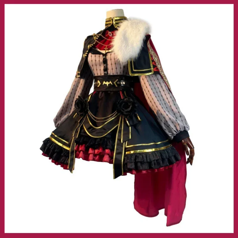 CyVirtual Youtuber Kuzuha Sanya Cosplay Costume Vtuber Nijisanji Female Gothic Lolita Dress Cloak Wig Woman Kawaii Masked Ball S