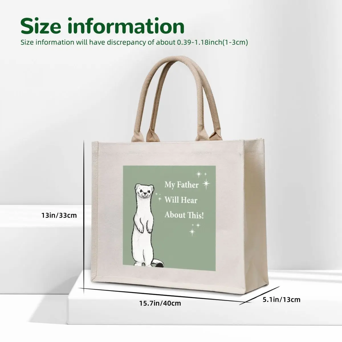 Draco Ferret Tote Bag shopper bags cute pouch bag shopper bag woman