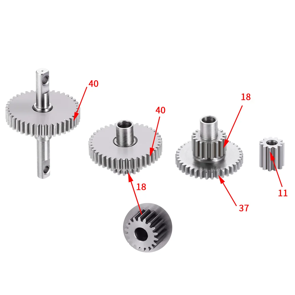 AXSPEED Steel Overdrive Underdrive skrzynia biegów zestaw zębników dla 1/18 TRX4M Bronco Defender zdalnie sterowany samochód gąsienicowy części