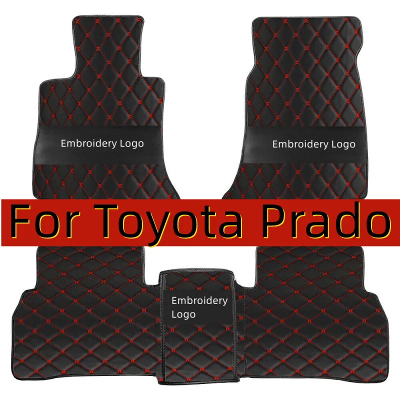 Car Floor Mats For Toyota Prado Eight Seats 2006 2007 2008 2009 Custom Auto Foot Pads Automobile Carpet Cover accessories