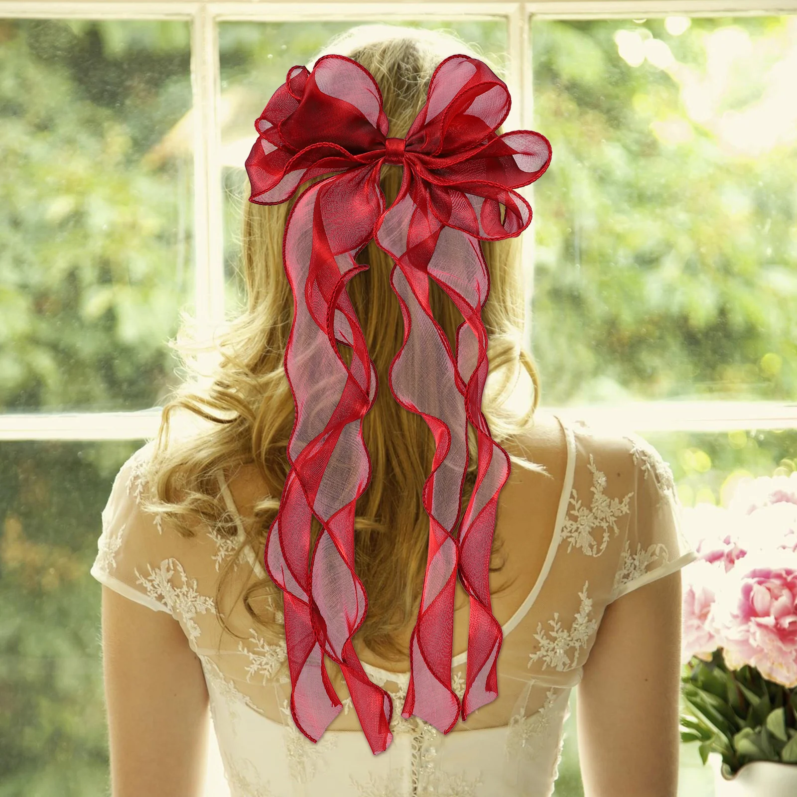 

1pc Butterfly Bow Hairpin Oversized Three-Layer Ribbon Clip For Women Thick Thin Curly Straight Hair Wedding Festival Daily Wear