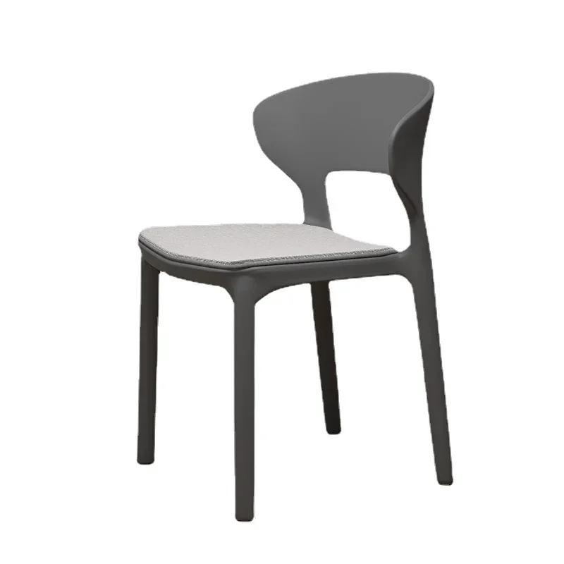 Modern Simple Plastic Dining Chair Nordic Household Ins Thickening Desk Back Makeup Meal Table and Chair - Image 6