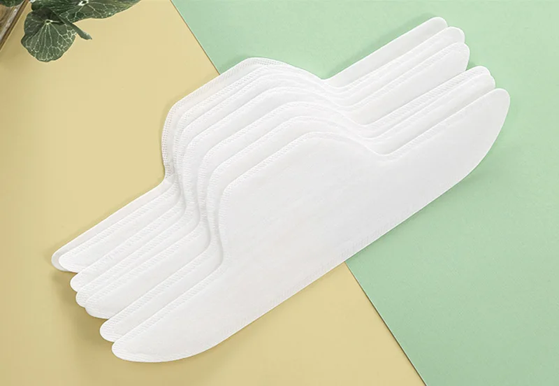 20/50/100 Stück Kragen-Schweißabsorber Einweg-Kragenschutz Hemdkragen-Schweißschutz Unisex Hutkragen-Schweißpad – Detail 2