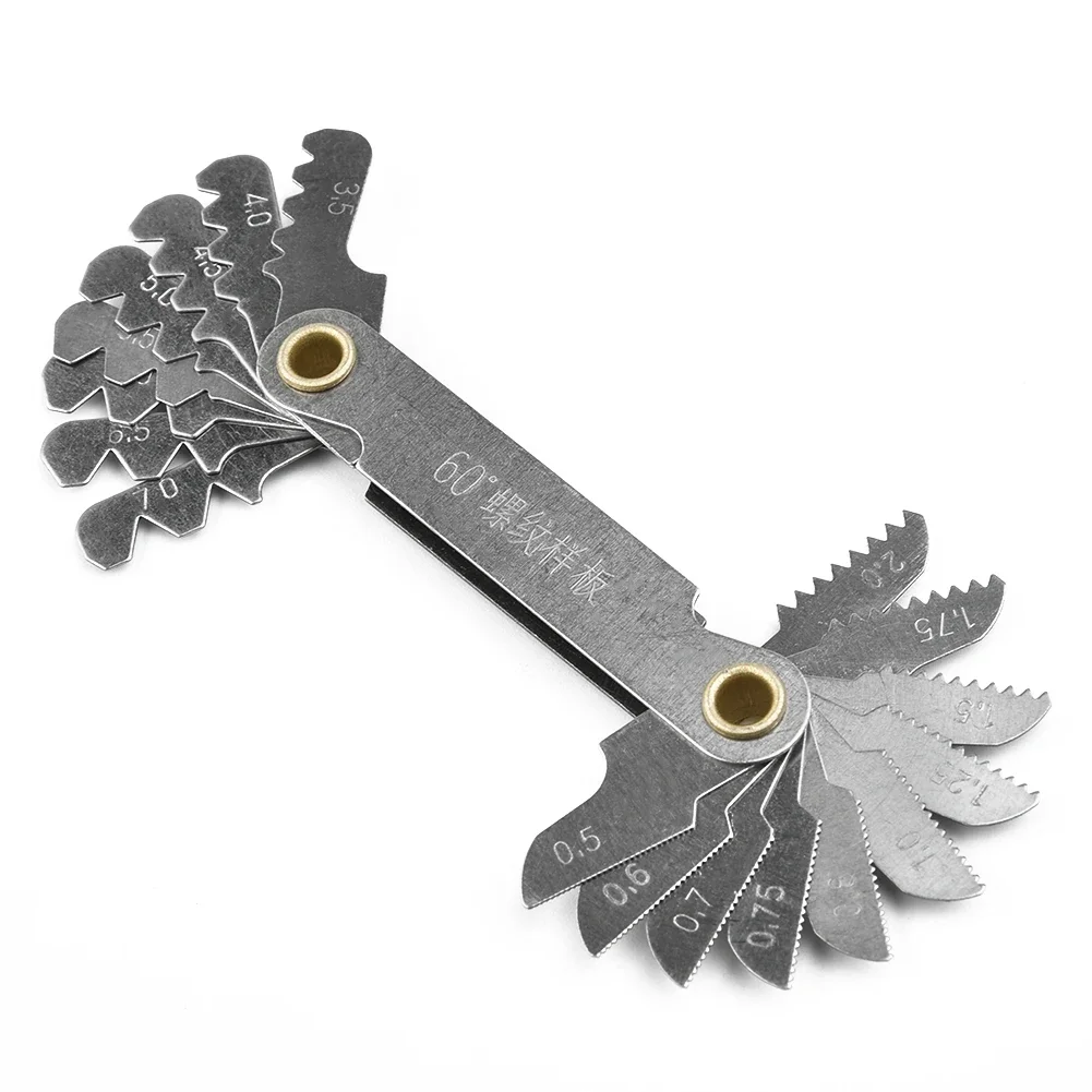 55/60 Degree Metric Inch Thread Plug Gauge Gear Tooth Screw Pitch Gauges Measuring Center Metrisch Thread Measurement Tools