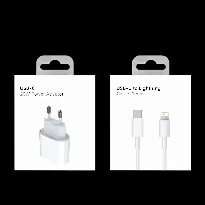 Original PD 20W Fast Charger Cable for iPhone 13 Pro 12 11 XS Max 14 Plus 8 X XR Quick Charging USB C to Lighting Cable With Box