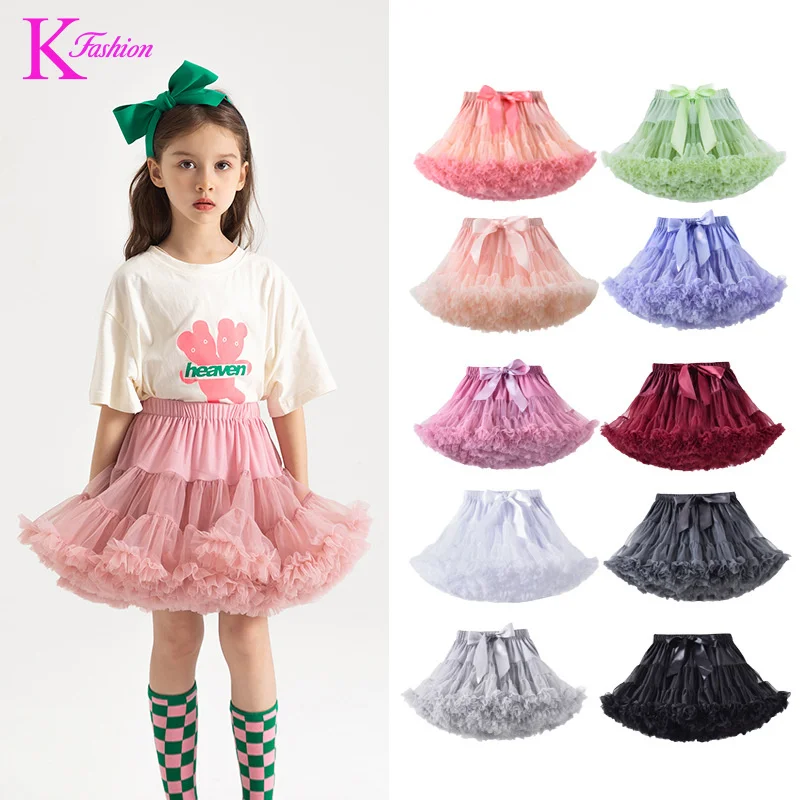

Girls' Puffy Half Skirt Princess Clothing TUTU Milan Classic Children's Mesh Skirt