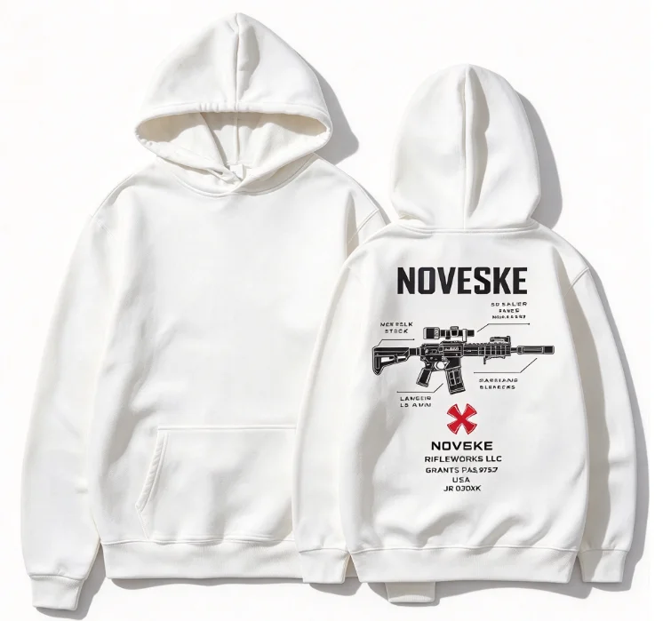2026 Tactical Blueprint Graphic Hoodie Unisex Back Mechanical Sketch Print Long Sleeve Hooded Pullover Casual Street Sweatshirt