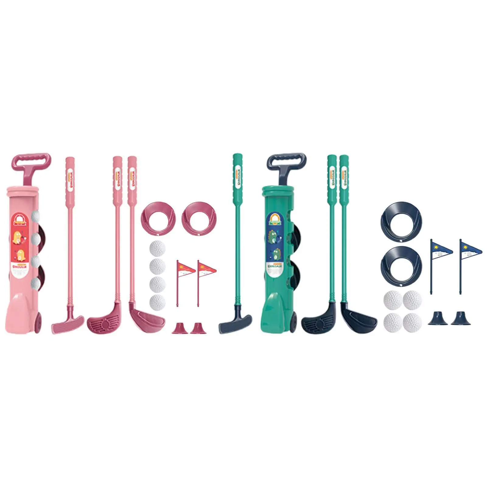 

Kids Golf Set with Golf Balls Early Educational Ball Tees Lawn Small Golf Club Set Toy with Club Holder Bag for Boys and Girls