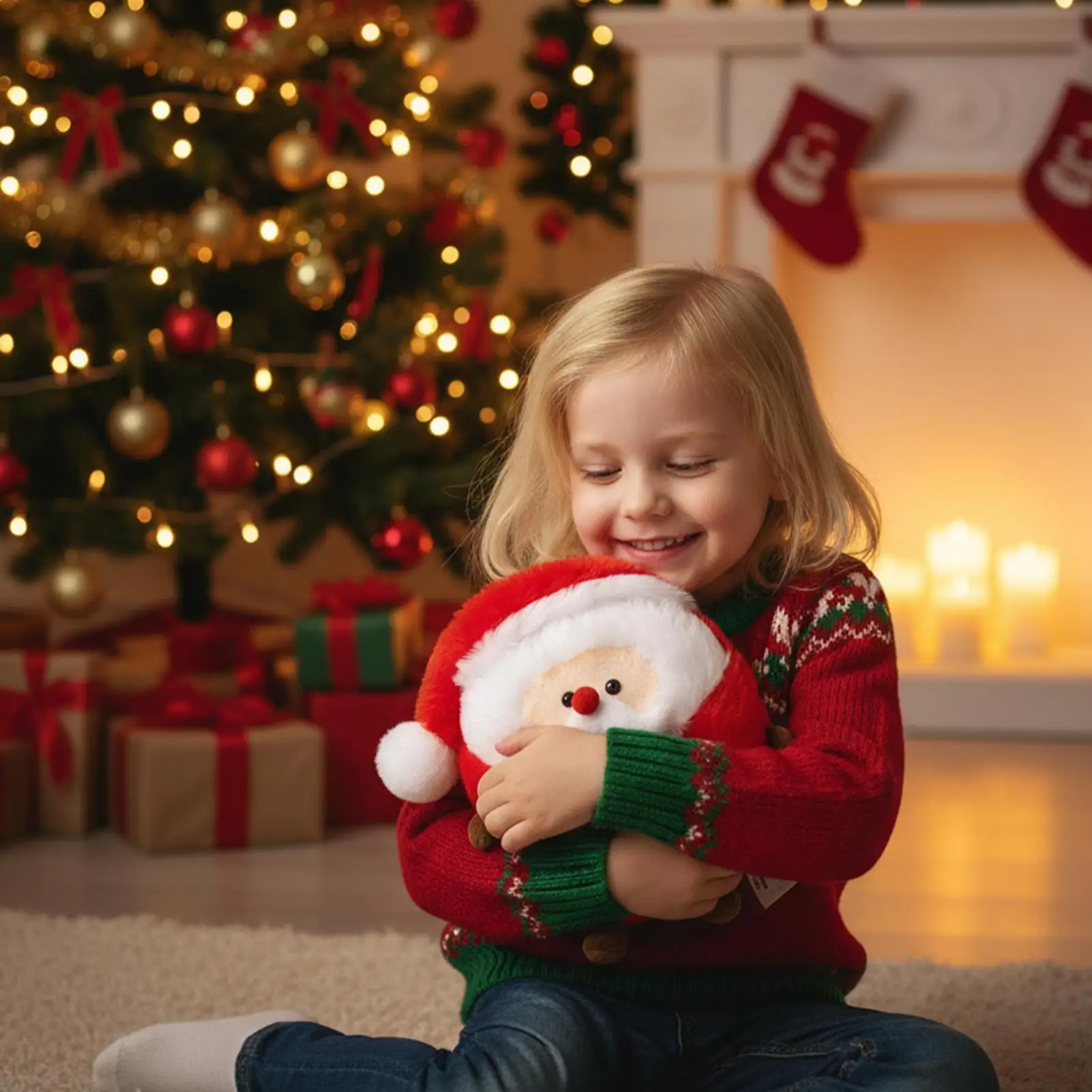Bonito papai noel elk árvore de natal brinquedos de pelúcia boneca animal presentes de natal para crianças decoração de casa