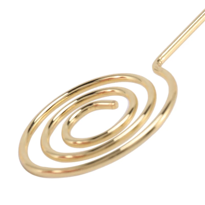 60 Pack Table Number Card Holders Photo Holder Stands Place Paper Menu Clips, Circle Shape (Gold)