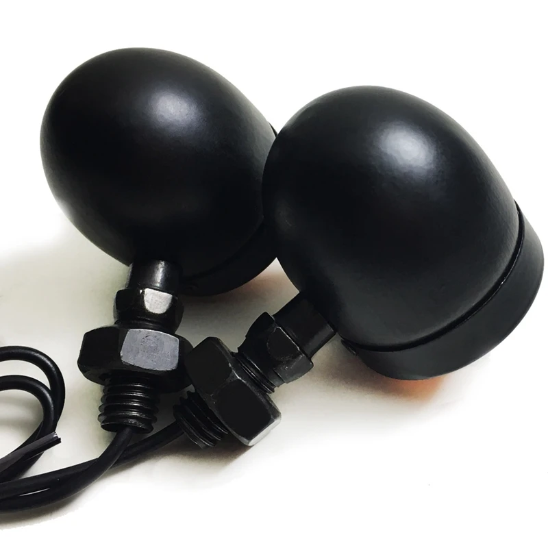 4Pcs Black Motorcycle Turn Signal Indicator Lamp Light Moto Blinker Light for Ha.rley Honda Fatboy Chopper Bobber Suzuki image 3