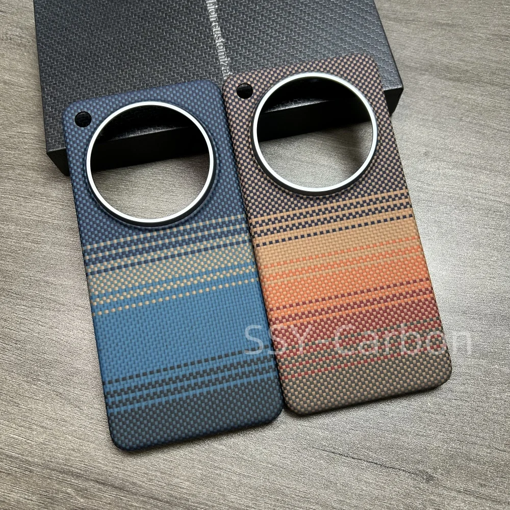 

Real carbon Magsafe Case For Oppo find x8 ultra Kevlar cover, luxury carbon fiber ultra-light ultra-thin Sunset style case