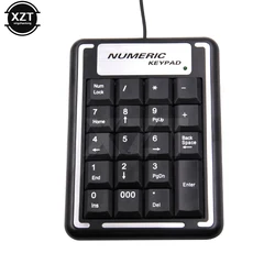 USB Digital 19 Keys Keypad Numeric Mini Keypad Slim Retractable Keyboard Numpad For Laptop PC 1.2m Cable Length