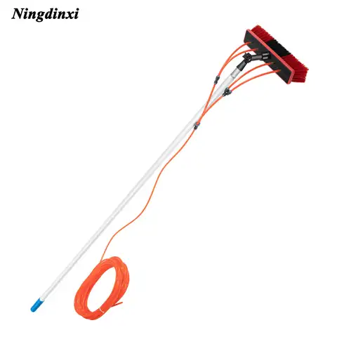 26FT Vattenmatad stolprengöringsborste, solpanel och fönsterputsverktyg 6 best sales solpanelborste - №2