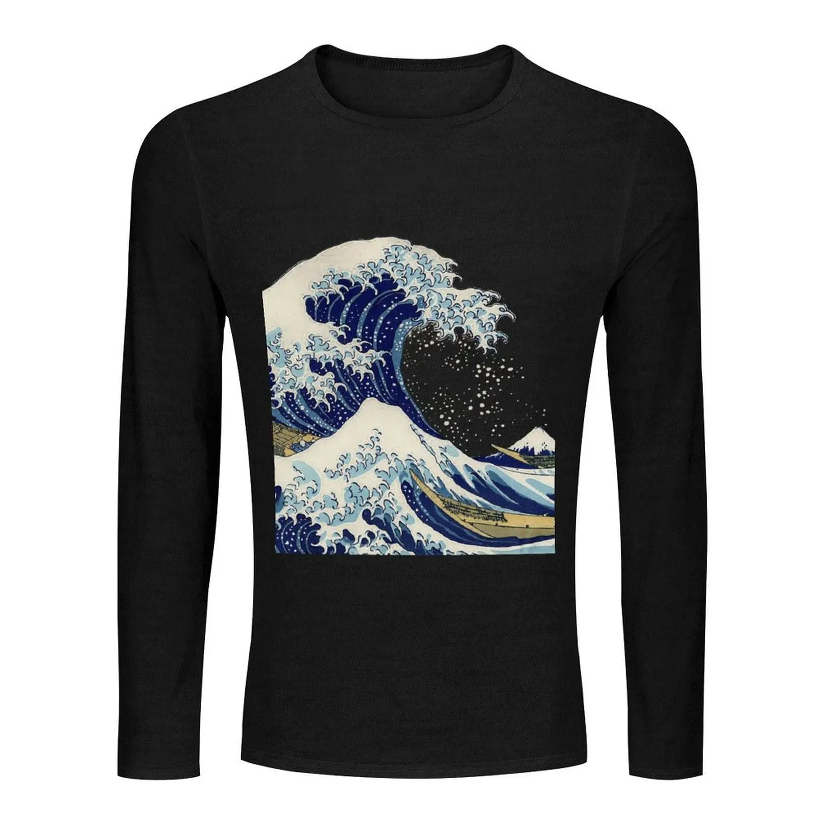 The Great Wave off Kanagawa by Hokusai Long T-Shirt quick-drying t-shirt plain t-shirt men clothes