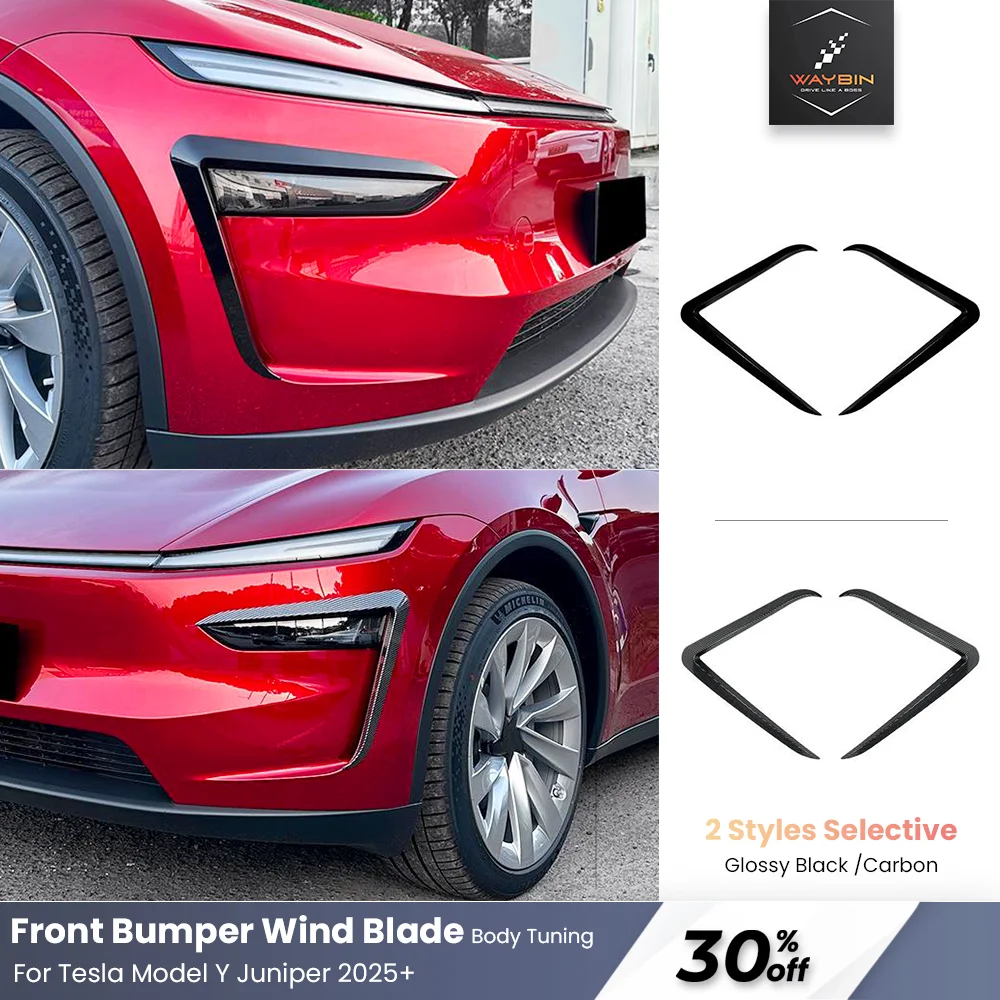 

Для Tesla Model Y Juniper 2025+ противотуманная фара, накладка на лопасть ветра, защита переднего бампера, АБС-пластик, аксессуары Tesla, тюнинг кузова