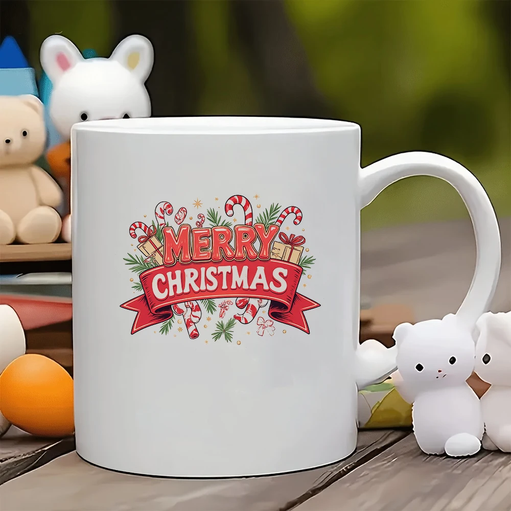 

11oz Cartoon Christmas Themed Merry Christmas Cup Perfect Christmas Gift for Kids Family Office Coffee Cup