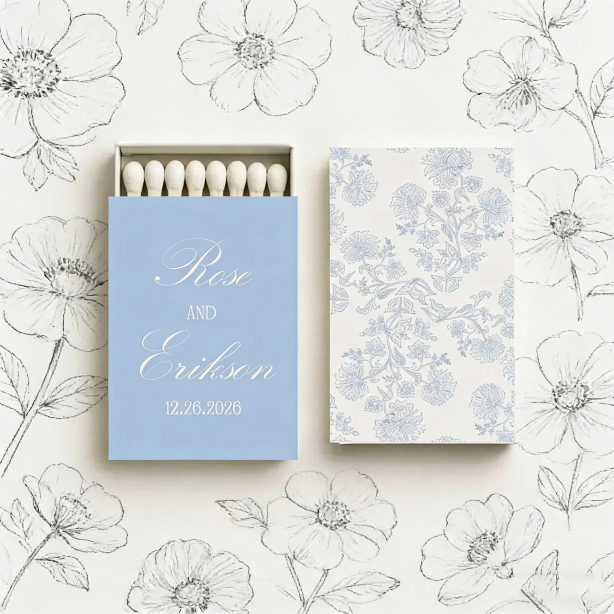 

Свадебные коробочки для спичек с индивидуальным дизайном в стиле пейсли, персонализированные элегантные подарки для гостей, уникальные свадебные сувениры и декор для мероприятий