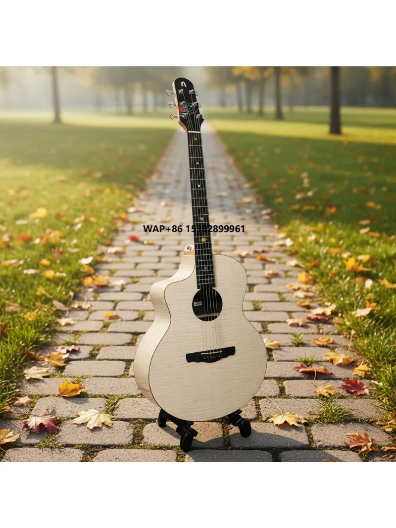 

Left-handed Exclusive Natasha Black Hole Beginner Acoustic Guitar with Ebony Fingerboard 41 Inch