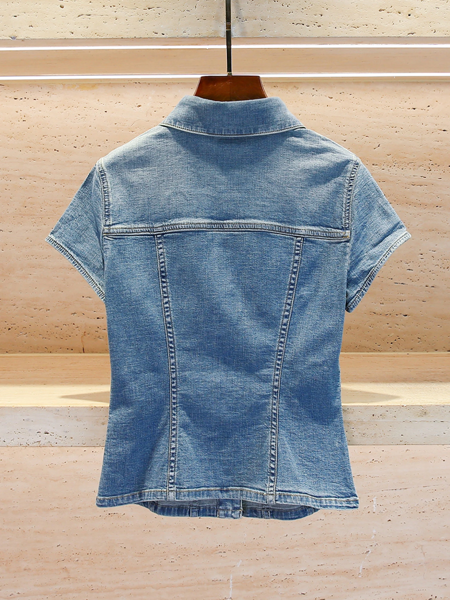 กางเกงยีนส์ผู้หญิงระดับไฮเอนด์ สไตล์ลำลอง ทรงหลวม คอปกพับ สีพื้น เรียบง่าย เหมาะสำหรับใส่ทำงาน แฟชั่นทันสมัย ทรงปกติ เนื้อผ้าบาง