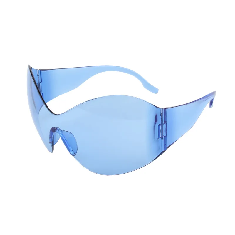 Luxury Fashion Oversized Punk Rimless Sunglasses Women Fashion Brand Designer Big Frame Sun Glasses For Female Goggle