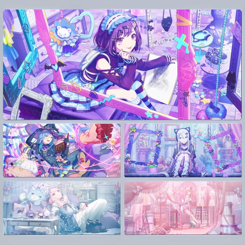 مشروع Sekai-حصيرة أرضية مع قفل الحافة ، مكتب كمبيوتر مكتبي ، لوحة ماوس كبيرة ، وسادة كمبيوتر محمول ، لوحة مفاتيح ، غرفة نوم ، 80 × 30 ، XL