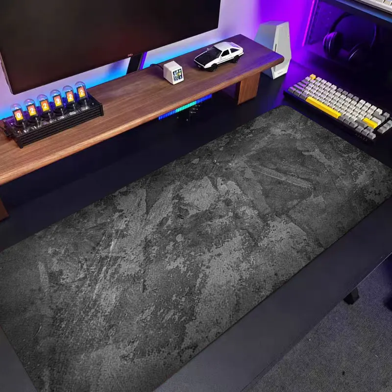 Large Dirt Resistant Dark Gray Gaming Mouse Pad Non-slip Rubber Base 30x60 Art Desk Mat Washable Pads for Game & Office Playmat