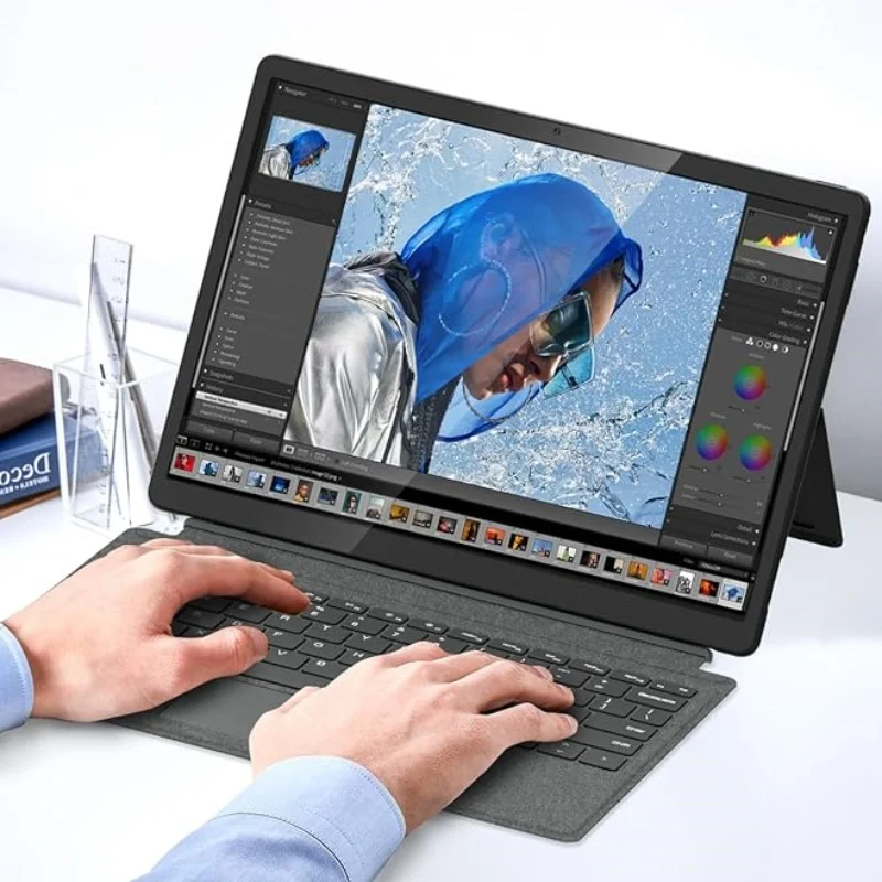 شاشة Uogic مقاس 13 بوصة تعمل باللمس I5 1235U X86 معالج 16 جيجابايت + 1 تيرابايت 2 في 1 كمبيوتر لوحي لنظام التشغيل Windows 11 Pro