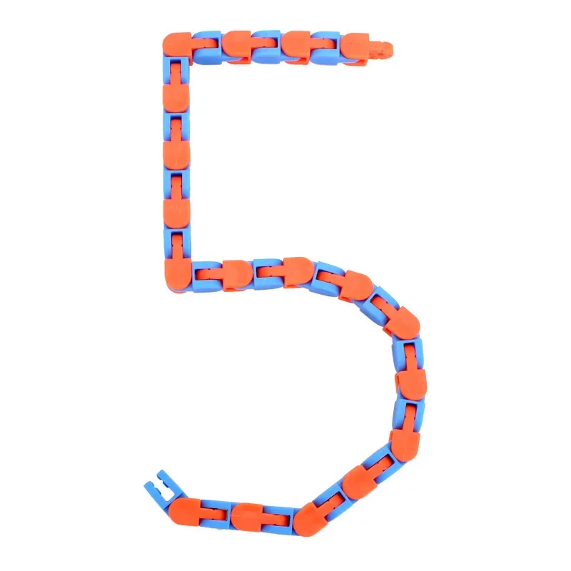 Children Fidget Toys Bicycle Chain Track  Wacky Tracks 24 Knot Fluid Bracelet Rotate Chain Anti Stress Toy Sensory Figet Toys