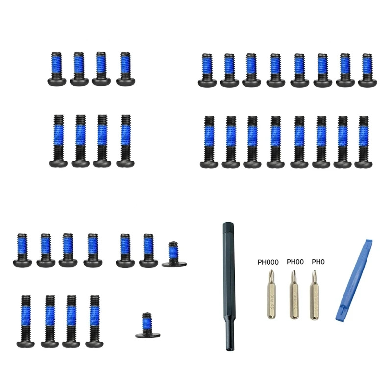 게임 콘솔 후면 커버 셸 금속 나사 키트 교체 스팀 데크 게임 패드 후면 케이스 스크루 드라이버 세트, 17 개