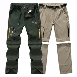 6XL Big Size Men escursionismo Stretch Pant convertibile Quick Dry leggero Zip Off Outdoor tasche Multiple Travel Safari Cargo Pant