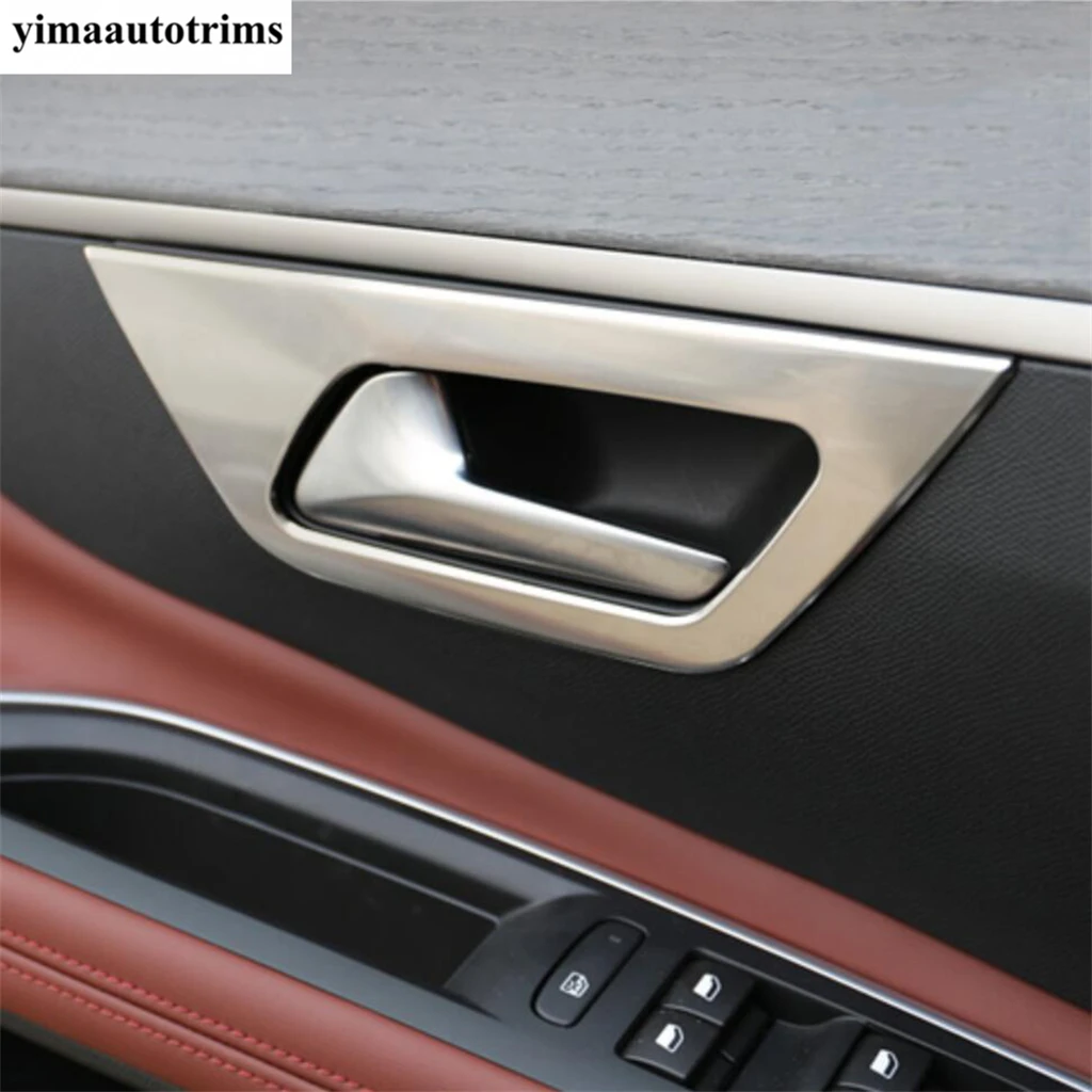 Car Inner Door Handle Bowl Frame Decoration Cover Trim For Peugeot 3008 5008 GT 2017 - 2023 ABS / Stainless Steel Accessories