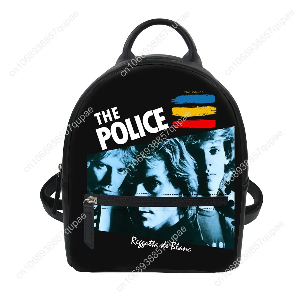 The Police Rock Band Custom Backpack Purse Women Vintage Carter Schoolbags Double Shoulder Bag Mini Daypack Leather Travel Bag
