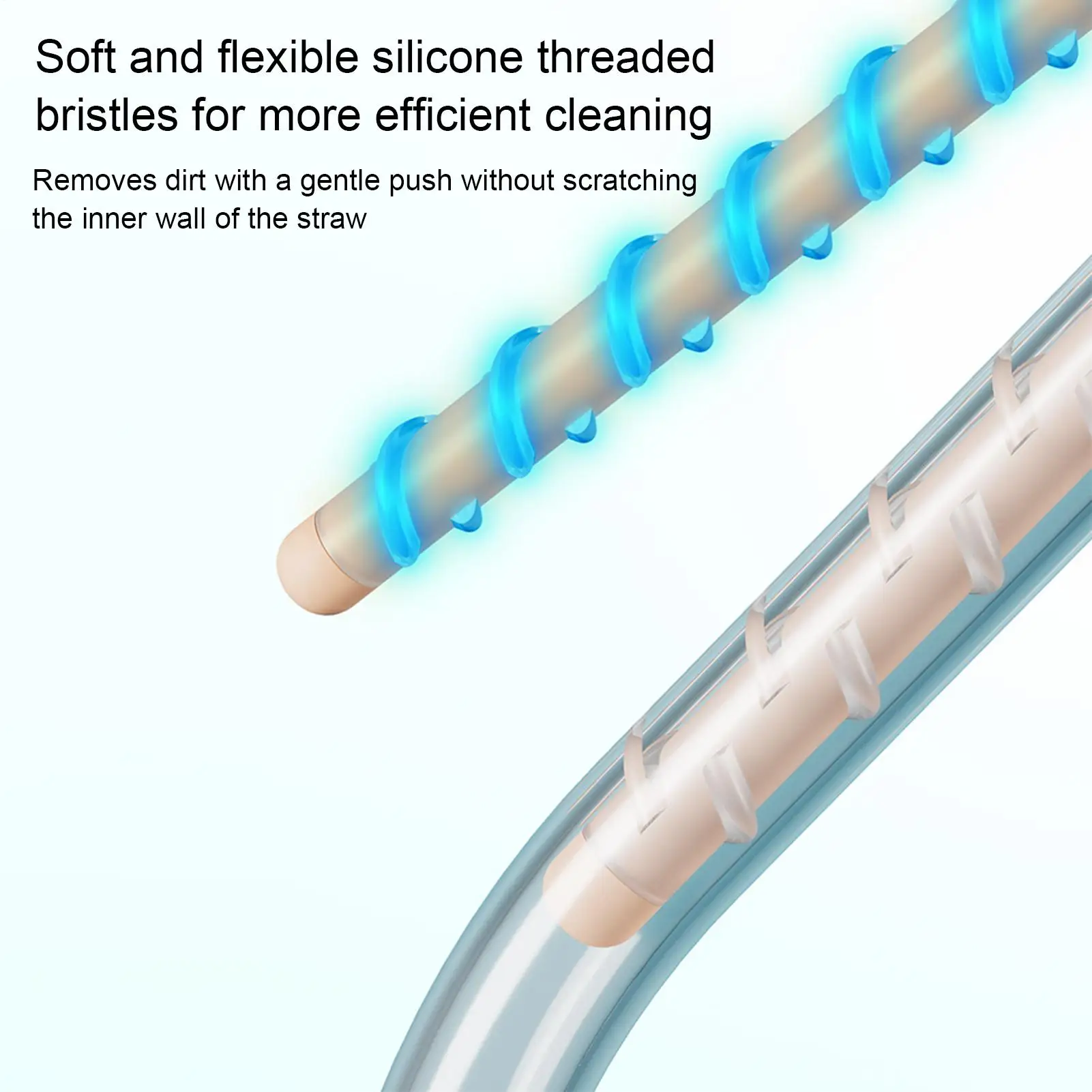 Brosse à paille en Silicone, lave-linge Flexible, épurateur de bouteilles, brosse de nettoyage Extra longue pour voyage, eau, salle de bains, plat en verre, cuisine