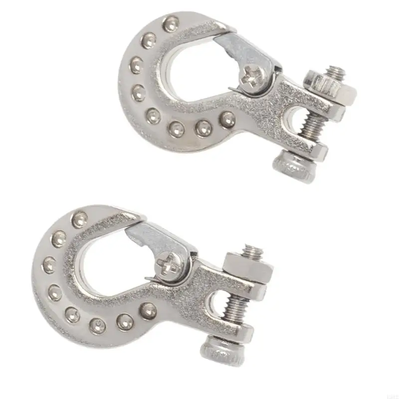 Scale Tow Hooks Metal Pair for SCX10, Rear Detail Accessory for Model Display, Replacement and Trail Scene Setups H9EE