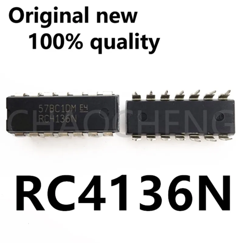 (2-5pcs)100% New original RC4136N  DIP-14 Chipset