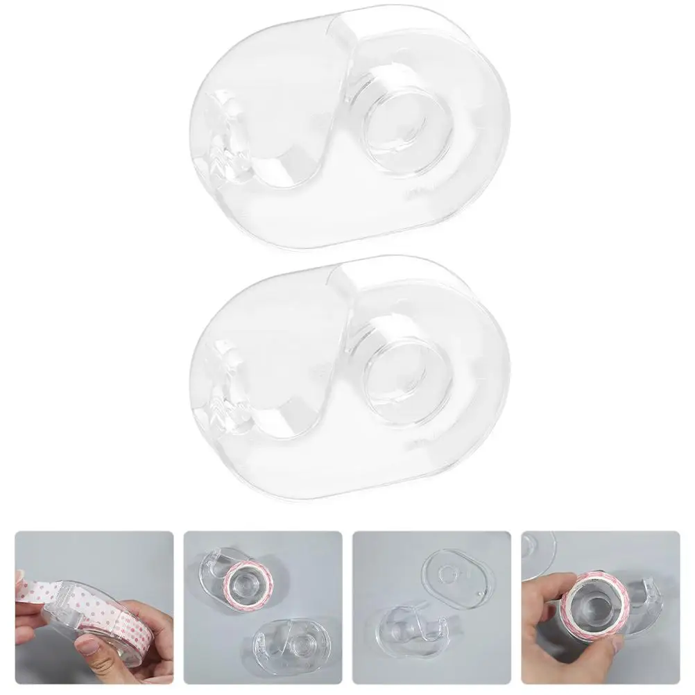 2Pcs Tape Holder Desk Supply Portable Fun Dispenser Professional Labels Stickers Office Use Reliable Design